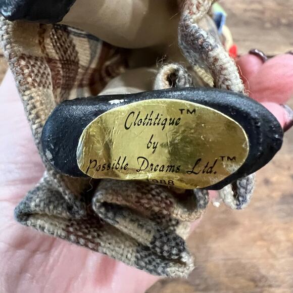 Possible Dreams-Caroler - Blue Jacket with Checkered Skirt (Female) #713337 - Picture 5 of 9